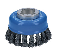 Bosch WBX328 Wheel Dia. X-LOCK Arbor Carbon Steel Knotted Wire Single Row Cup Brush