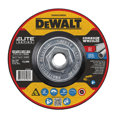 DeWalt DW8905COMBOH XP Ceramic Combo Wheel 4-1/2 x 3/32 x 5/8-11