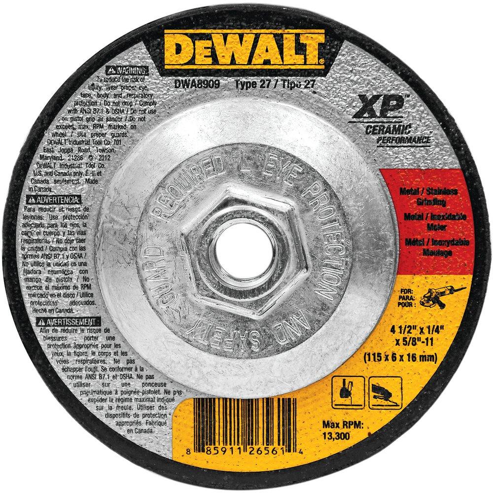 DEWALT DWA8909 4-1/2 x 5/8 in. Ceramic Grinding Wheel