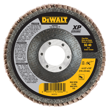 DeWalt DWA8280H Flap Disc 4-1/2 Inches Diameter 40 Grit