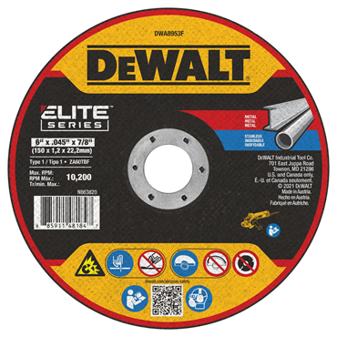 DeWalt DWA8953F 6 In. Elite T1 Cutting Wheel