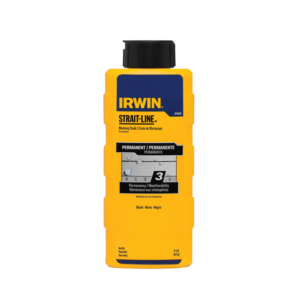 Irwin 64908 Irwin Strait-Line 8 oz. Black Permanent Marking Chalk