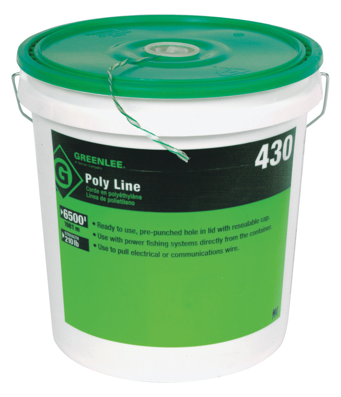 Greenlee 50214810 Poly Line 210 lb Capacity 6500 ft Replacement MPN