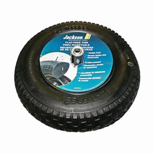 Jackson FFTKBCC Flat Free Wheelbarrow Tire, Knobby, 16 in Diameter Tire Rim, Rubber