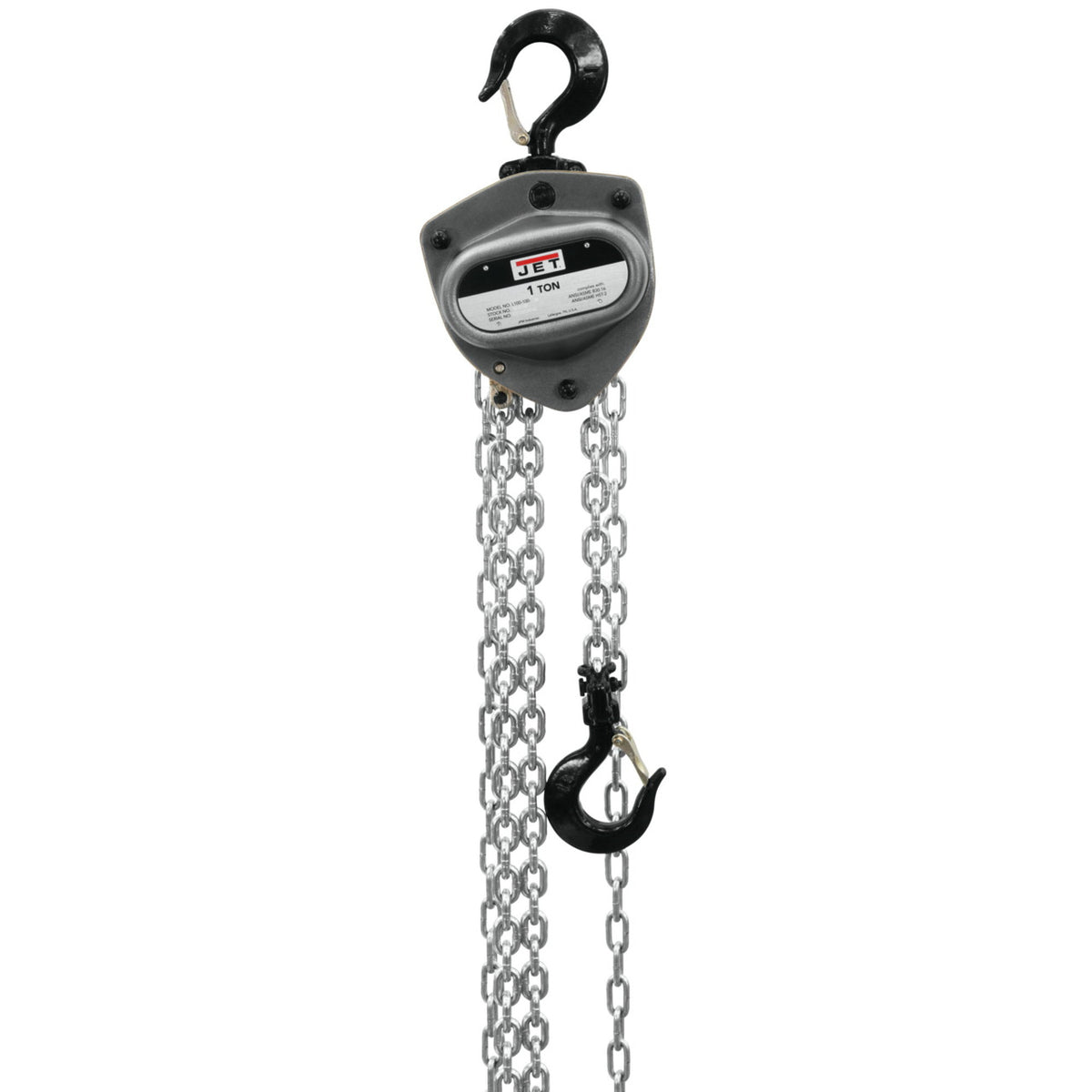 Jet 203120 1-Ton Hand Chain Hoist w/ 20' Lift Overload Protection