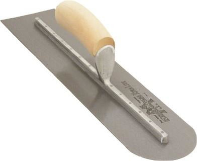 Marshalltown MXS66RE 16 x 4 Finishing Trowel Round Front End Curved Wood Handle