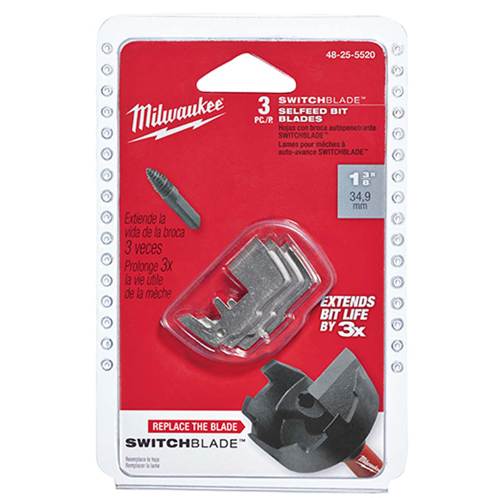 Milwaukee 48-25-5525 Replacement Switchblades 1-1/2 in. 3 Pack