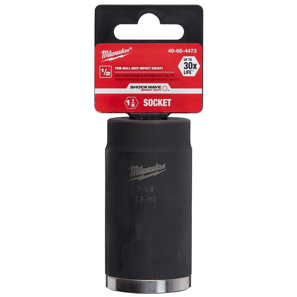 Milwaukee 49-66-6232 Shockwave Impact Duty 1/2 Drive 1-1/8 Deep 6 Point Socket