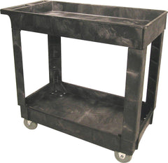 Rubbermaid FG9T6600BLA 2 Shelf Cart with 4 Casters