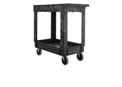 Rubbermaid FG9T6600BLA 2 Shelf Cart with 4 Casters