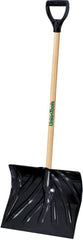 True Temper 1627400 18 in. Poly Combo Snow Shovel with Wood Handle