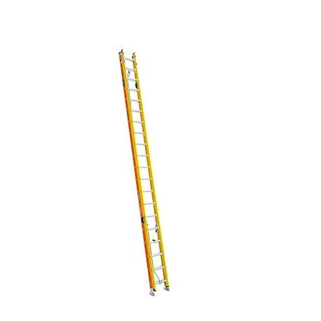 Werner T62402GS Glidesafe Extension Ladder, Fiberglass, 40 ft H, Tri Rung Extension