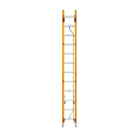 Werner T62242GS Fiberglass Glidesafe Tri-Rung Extension Ladder 24' Type IA