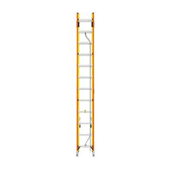 Werner T62242GS Fiberglass Glidesafe Tri-Rung Extension Ladder 24' Type IA