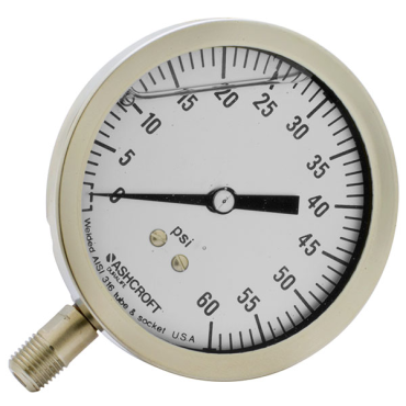 Ashcroft 251009SW02L60 Duralife Pressure Gauge 0-60 psi