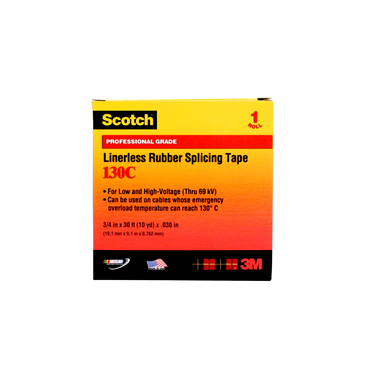 3M 00054007417514 Scotch Linerless Rubber Splicing Tape 130C