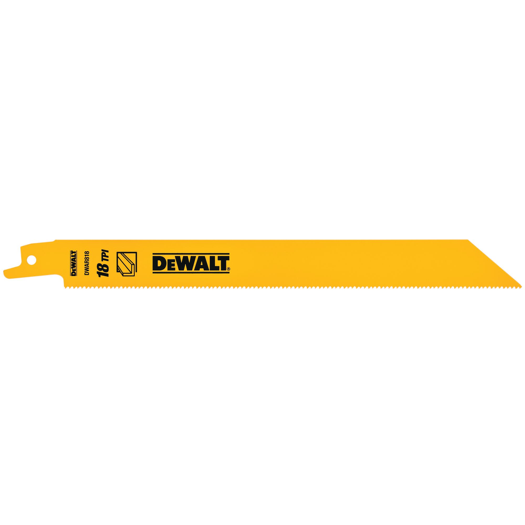 DeWalt DW4821 Bi-Metal Reciprocating Saw Blades 8 Inches 18 TPI