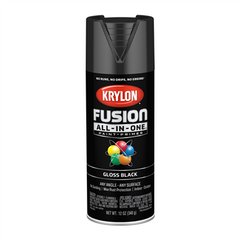 Krylon K02702007 Fusion All-In-One Spray Paint Black 12 oz