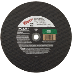 Milwaukee 49-94-1280 Type 1 Cut-Off Wheel 12 in x 1/8 in x 20 mm