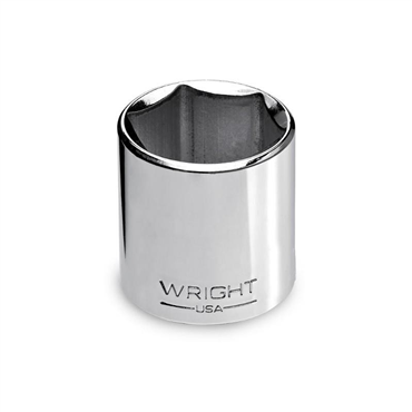 Wright Tool 3008 6 Point Standard Chrome Hand Socket