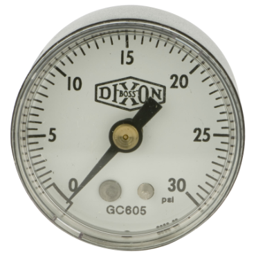 Dixon Valve & Coupling GC605 | Dry Pressure Gauge | 0 to 30 PSI