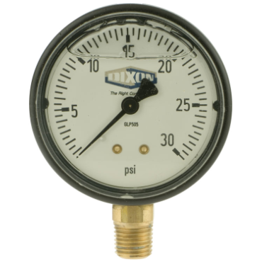 Dixon Valve & Coupling GLP505 Liquid Pressure Gauge 0-30 PSI