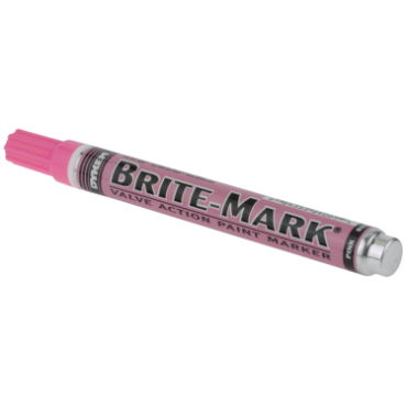 Dykem 84009 Brite-Mark Pink Permanent Paint Marker