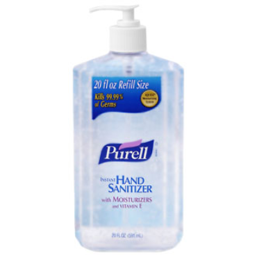 Gojo 3023-12 Purell Advanced Hand Sanitizer Gel 20 fl oz Bottle w/ Pump