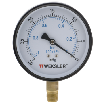 Weksler UA35H4L Steel Cased Dry Vacuum Gauge