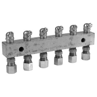 Alemite 6136 Header Block 6-Point 5 3/4 in 1/8 NPTF