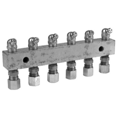 Alemite 6136 Header Block 6-Point 5 3/4 in 1/8 NPTF