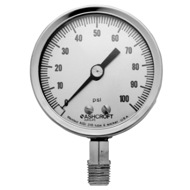 Ashcroft 351009SW02L100 Duralife Pressure Gauge 0-100 psi Replacement MPN