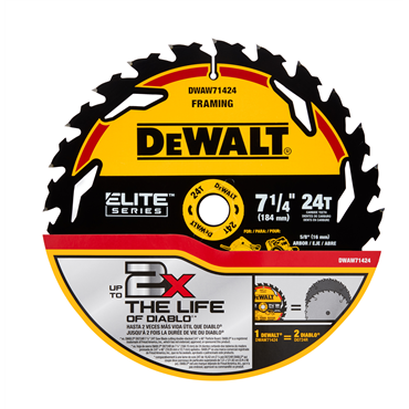 DeWalt DWAW71424B10 7-1/4IN 24T Elite Series Bulk 10