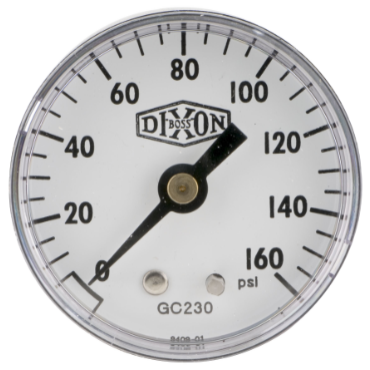 Dixon Valve & Coupling GC230 | Dry Pressure Gauge | 0 to 160 PSI | Replacement MPN