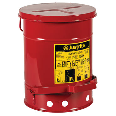 Justrite 09100 Oily Waste Can 6 gal