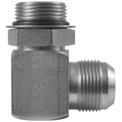 Dixon Valve & Coupling 1238-08-08 SAE O-Ring Fittings, 90 Male SAE O-Ring x Male SAE