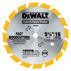 DeWalt DW9055 Cordless Construction Saw Blades 5 3/8 in 16 Teeth