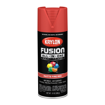 Krylon K02756007 Fusion All-In-One 12 oz Matte Fire Red