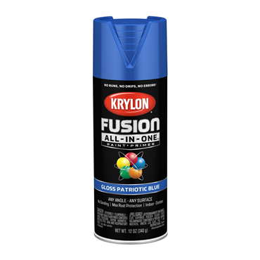 Krylon K02716007 Fusion All-In-One Spray Paint Gloss Patriotic Blue 12 oz.