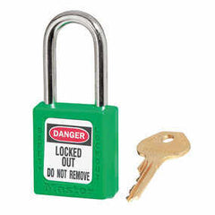 Master Lock 410KAGRN Zenex Lockout Padlock, Keyed Alike, 1-1/2 Shackle, Green