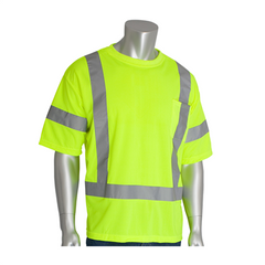 PIP 313-CNTSELY-S Hi-Vis Yellow Mesh Small Shirt