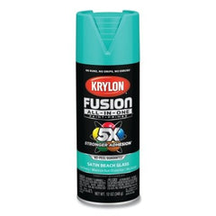 Krylon K02731007 Fusion All-in-One Paints + Primers 12 oz Satin Beach Glass