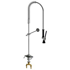 Chicago Faucet 919-XKLABCP Pre-Rinse Spray Deckmount 1 Hole Chrome Plated 44 Flexible Stainless Steel Hose Lead Free