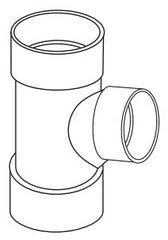 IPEX 397056 Tee Wye 2 x 2 x 1-1/2 Inch PVC Flue Gas Venting Hub x Hub x Hub 1738