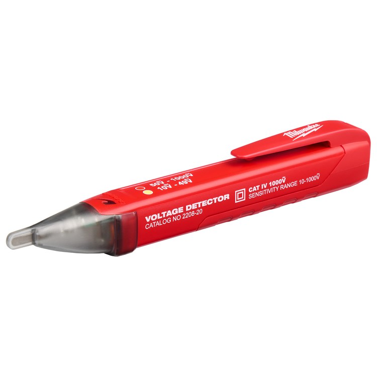 Milwaukee Tool 2208-20 Voltage Detector Dual Range AAA 10-49/50-1000 Volt No Display On/Off