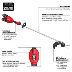 Milwaukee 3006-22 M18 FUEL 17 Dual Battery String Trimmer Kit