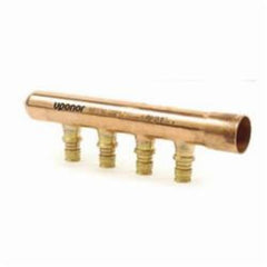 Uponor LF2811050 Manifold with ProPEX 1 Inch Copper/Lead Free Brass 6 Outlet 1/2 Inch Branch