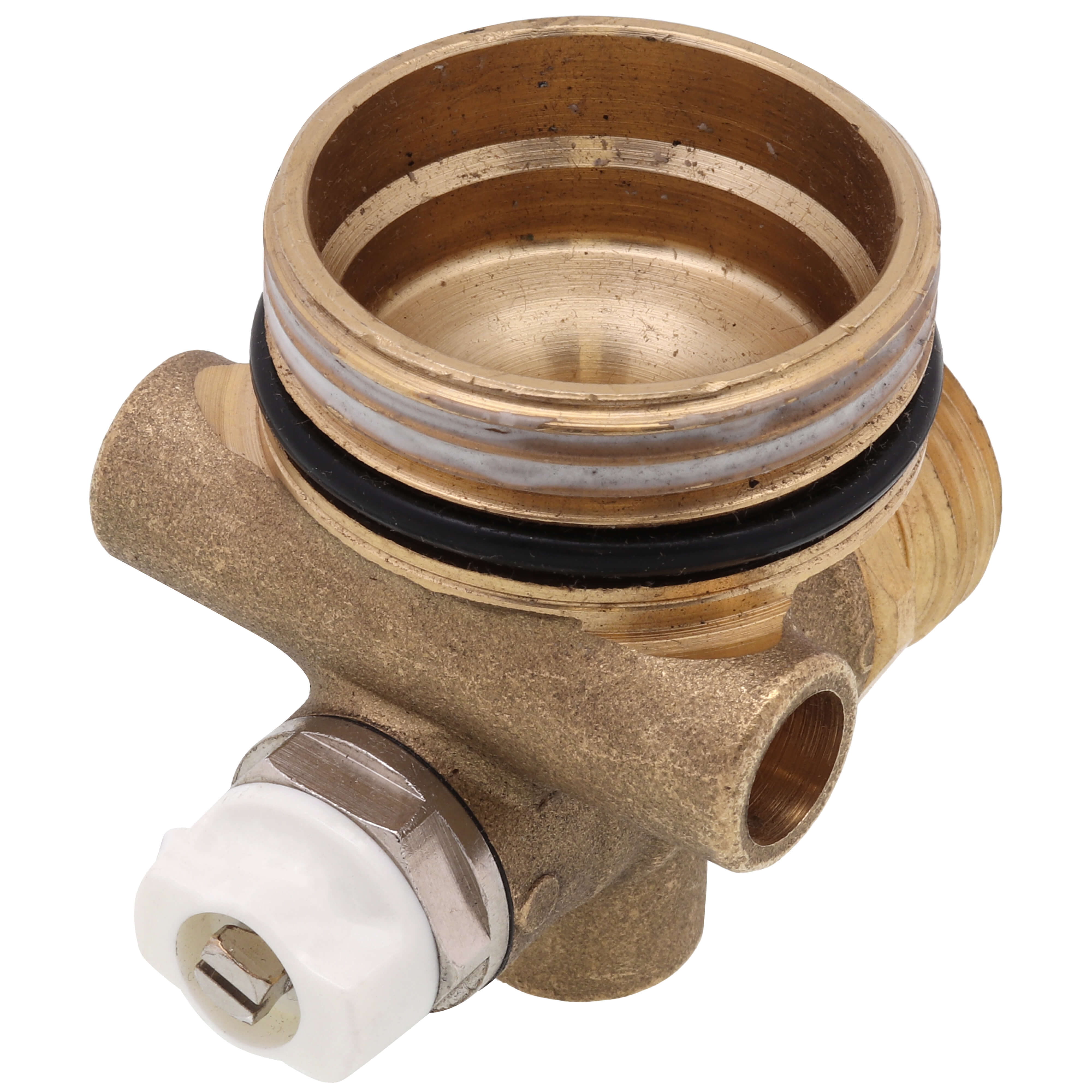 Uponor A2621250 End Cap with Vent and Drain 1-1/4 Inch Brass BSP A2621250