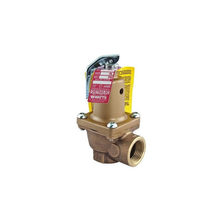 Watts Regulator 174A-080-3/4FS Relief Valve Water Pressure 3/4 Inch Female Bronze 80 Pounds per Square Inch