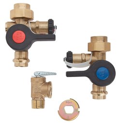 Watts Regulator 3/4LFTWHG2-PC-HC-RV Tankless Valve Kit with VersaFit Technology Lead Free Copper Silicon Alloy 3/4 Inch Press Includes Pressure Release Valve